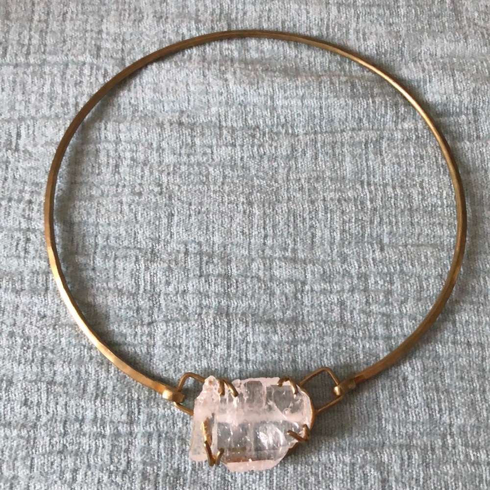 Golden Gem Necklace Mixed Media